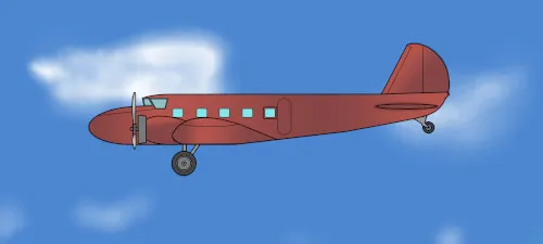 Boeing 247 - Private - Side View - Sky