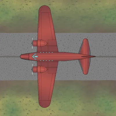 Boeing 247 - Private - Top View - Ground