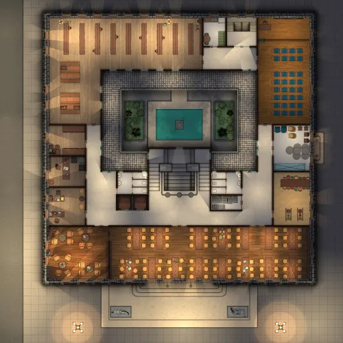 Boston Library - First Floor - Night