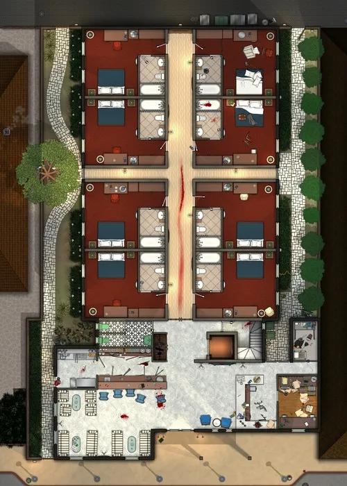 Boutique Hotel - Ground Floor - Splatter - Day