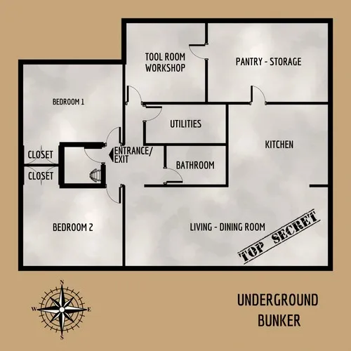 Bunker In The Woods Bunker - Floor Plan