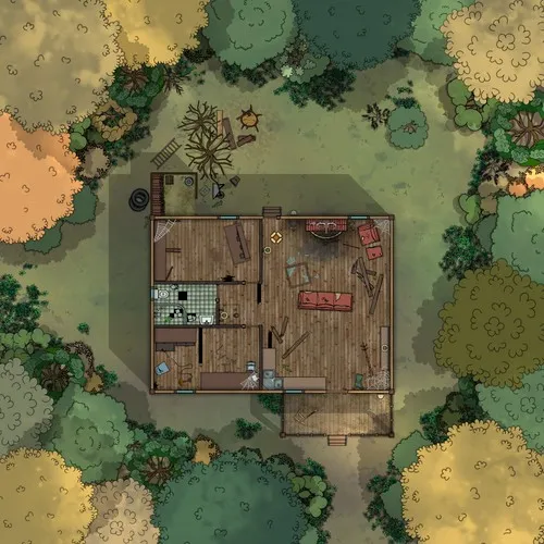 Bunker In The Woods Cabin - Abandoned - Day