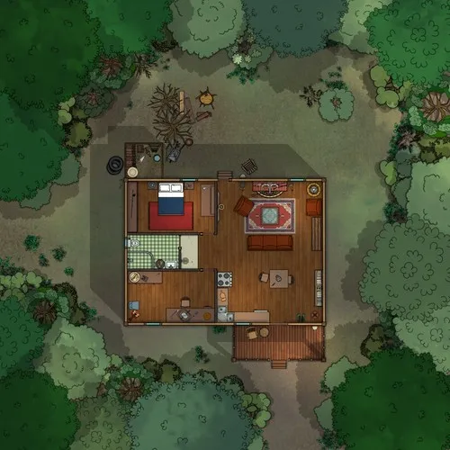 Bunker In The Woods Cabin - Day - No Hatch