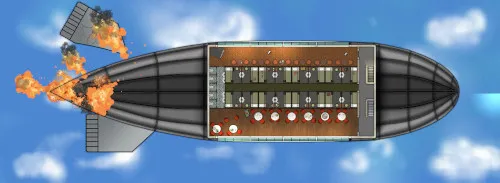 C6 Zeppelin - Deck - On Fire - Sky