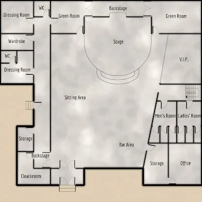 Cabaret - Ground Floor - Floor Plan