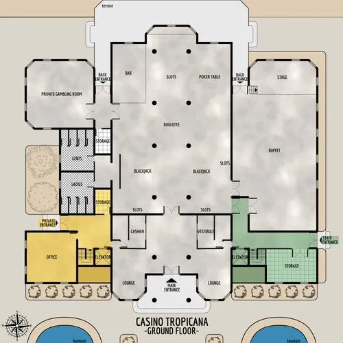 Casino Tropicana - Ground Floor - Floor Plan