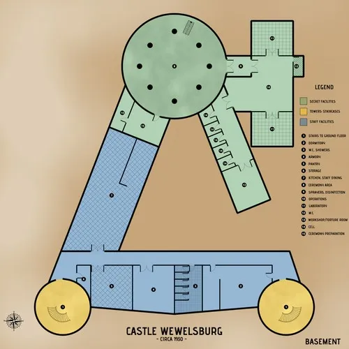 Castle Wewelsburg - Floor Plan - Basement