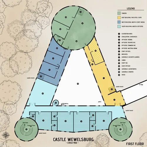 Castle Wewelsburg - Floor Plan - First Floor