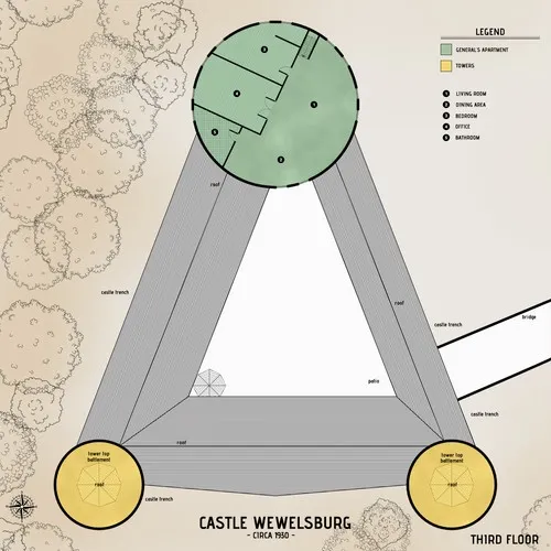 Castle Wewelsburg - Floor Plan - Third Floor