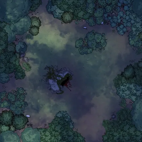 Caverns Entrance - Splatter - Night