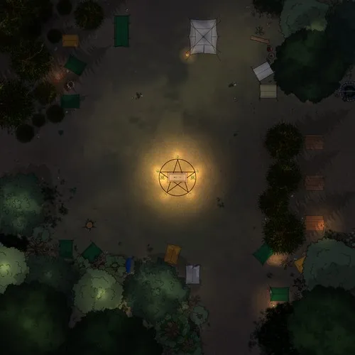 Ceremonial Camp - Pentacle - Night