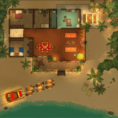 Christmas House - Summer - Santa Is Here