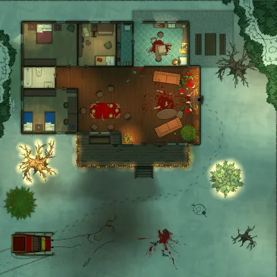 Christmas House - Winter - Santa Is Dead