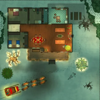 Christmas House - Winter - Santa Is Here