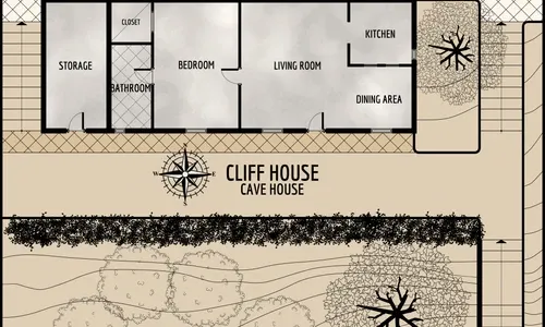 Cliff House - Cave House - Floor Plan