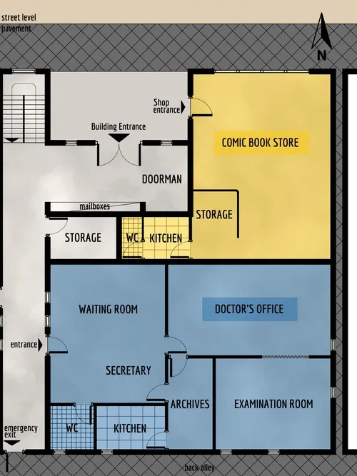 Comic Book Store - Doctors Office - Floor Plan