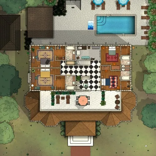 - Countryside Mansion - First Floor - Day