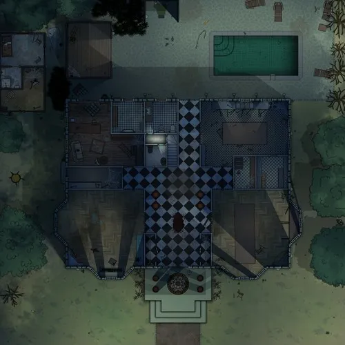 - Countryside Mansion - Ground Floor - Abandoned - Night