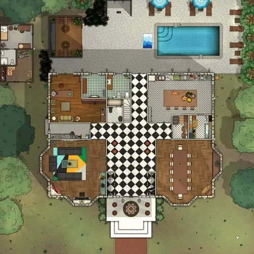 - Countryside Mansion - Ground Floor - Day