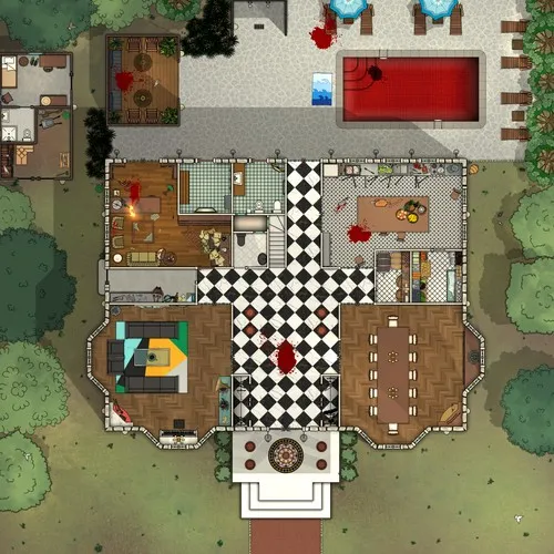 - Countryside Mansion - Ground Floor - Splatter - Day