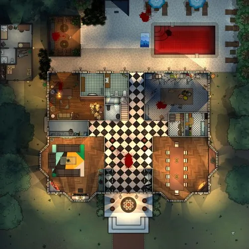 - Countryside Mansion - Ground Floor - Splatter - Night