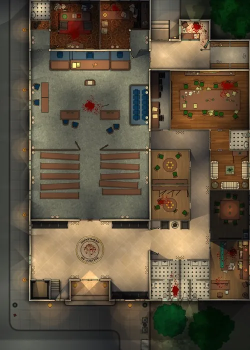 Courthouse - Splatter - Night