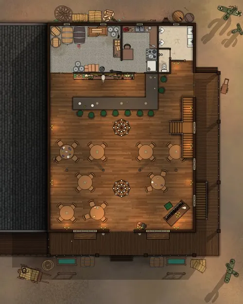 Crazy Horse Saloon - Ground Floor - Day