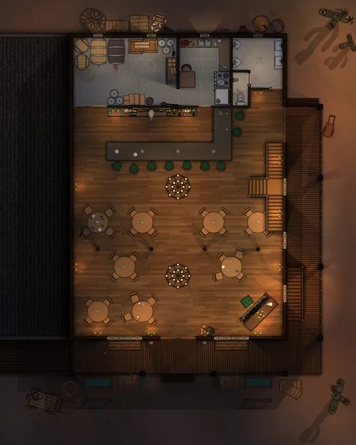 Crazy Horse Saloon - Ground Floor - Night