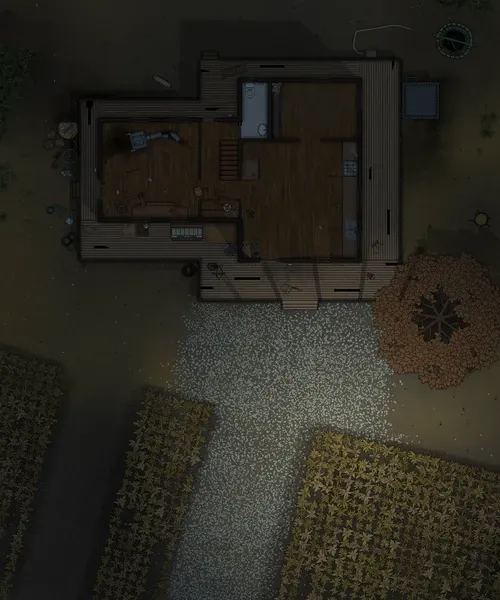 Curwens Corn Farm - Ground Floor - Abandoned - Night