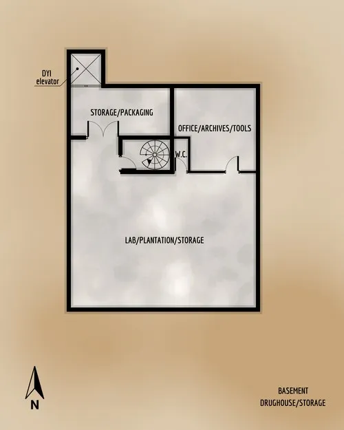 Drug House - Basement - Floor Plan