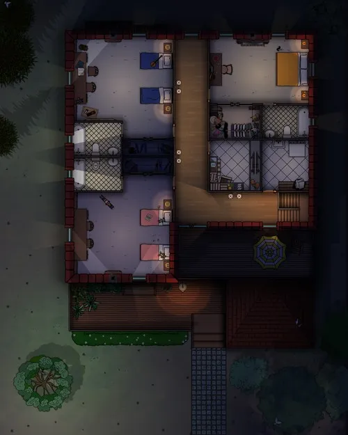 Family House - First Floor - Spring - Night