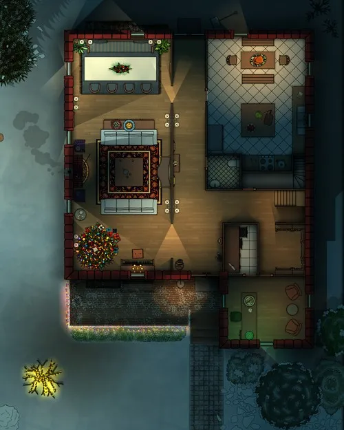 Family House - Ground Floor - Winter - Night