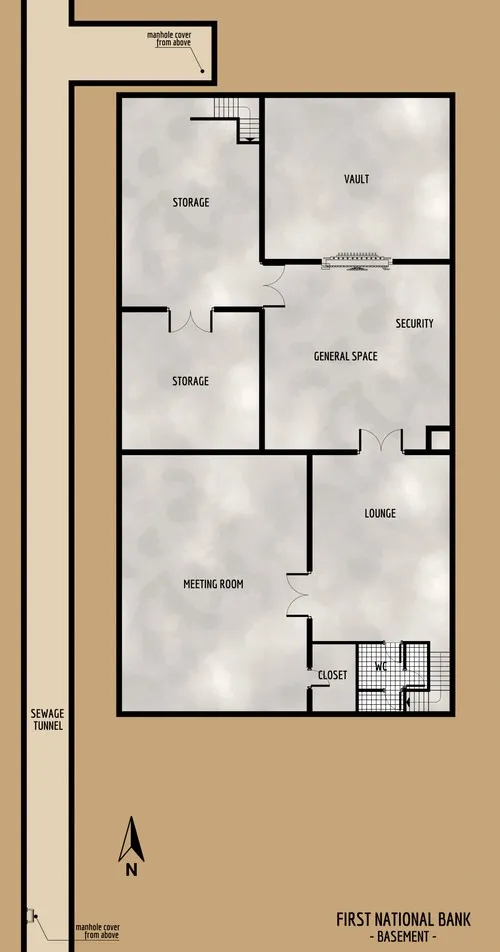 First National Bank - Basement - Floor Plan