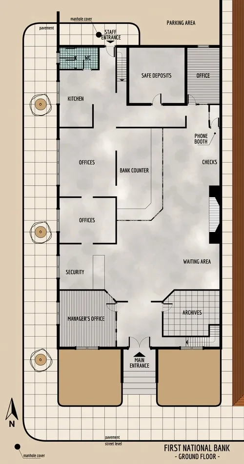 First National Bank - Ground Floor - Floor Plan