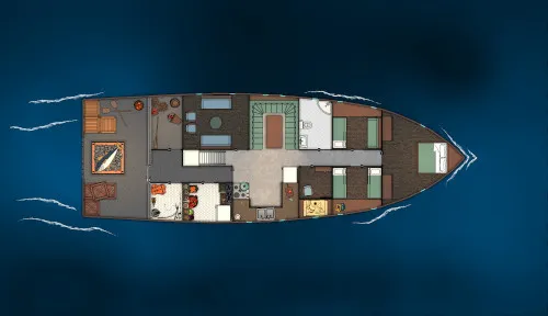 Fishing Boat - Cabins - Sea