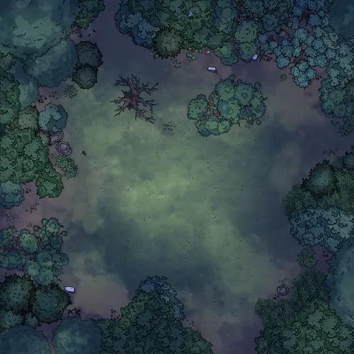 Forest Clearing - Night