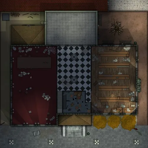 French Hill Library - First Floor - Abandoned - Night