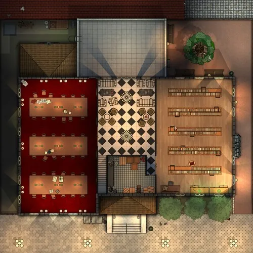 French Hill Library - First Floor - Night