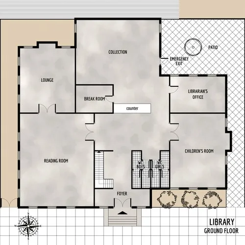 French Hill Library - Ground Floor - Floor Plan
