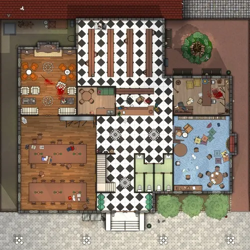 French Hill Library - Ground Floor - Splatter - Day