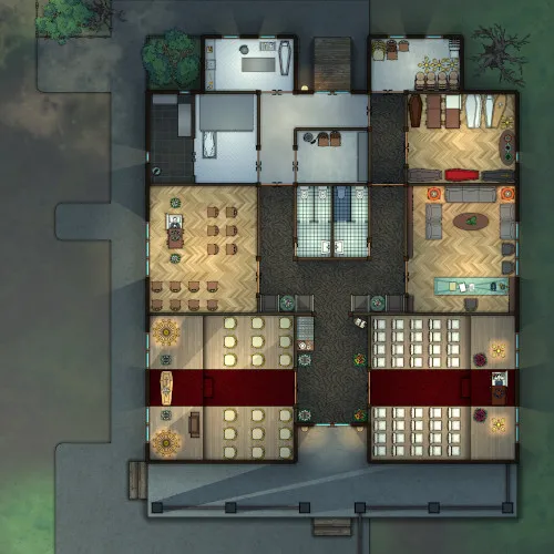 Funeral Home - No Vehicles - Night