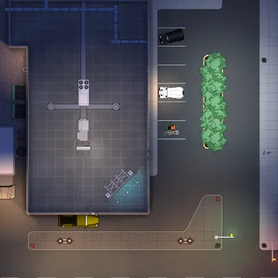 Gas Station - Roof - Night