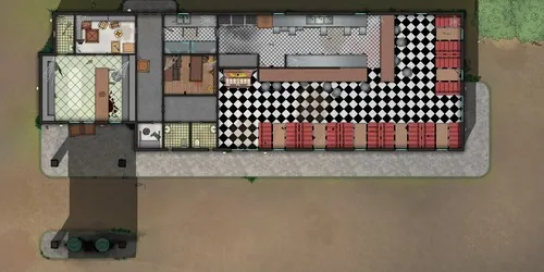 Gas Station With Diner - Abandoned - Day