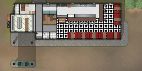 Gas Station With Diner - Minimal - Day