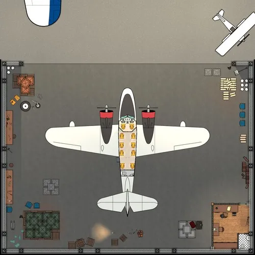 Grumman G 21 Goose - Interior - Hangar - Day