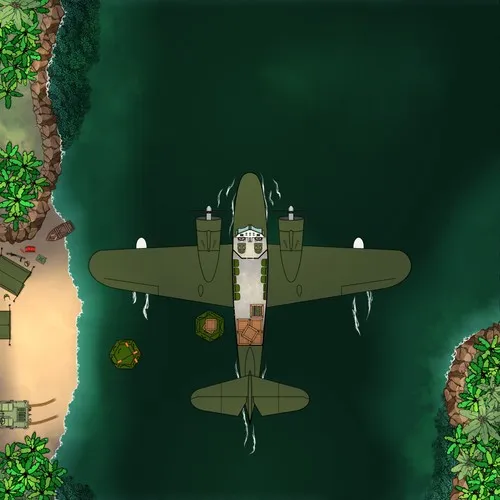 Grumman G 21 Goose - Interior - Jungle - Day