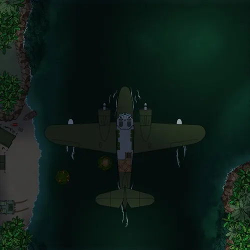 Grumman G 21 Goose - Interior - Jungle - Night
