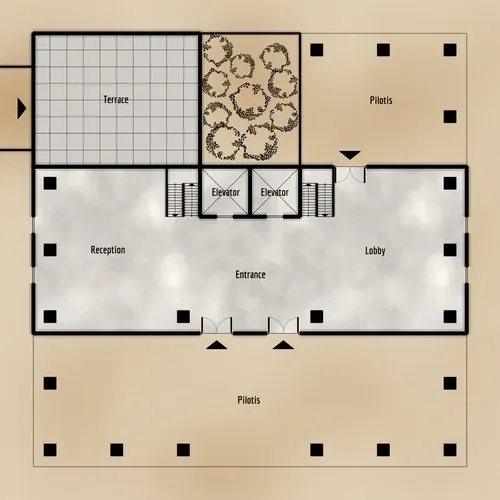 H.P.L. Tower - Ground Floor - Floor Plan