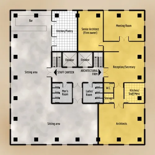Hpl Tower Architects Office - Floor Plan