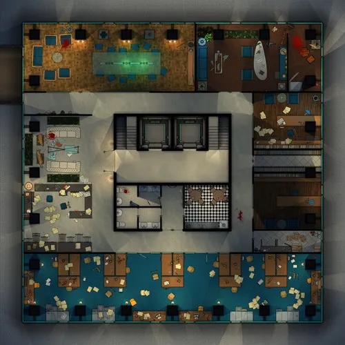 Hpl Tower Bull Bear Boulevard Brokerage - Splatter - Night